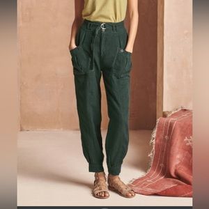 NWT - Wrap London Belted trousers
Garment-dyed linen. Green MSRP $169